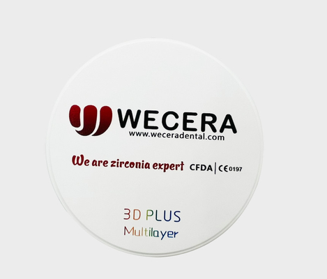 43-57% Translucent Pre Colored Zirconia Disks For Cad Cam Dental Lab