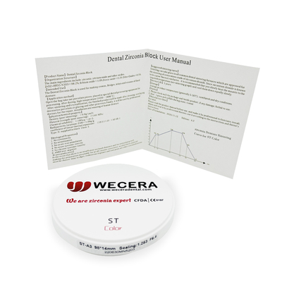 Dental Lab Pre Shaded Zirconia Blocks 100% Tosoh Zirconia Powder With Ceramic