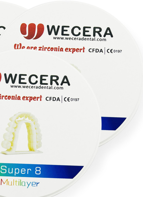 Super Translucent 3D Pro Multilayer Zirconia 1200 Mpa Milling Ceramic Dental Block