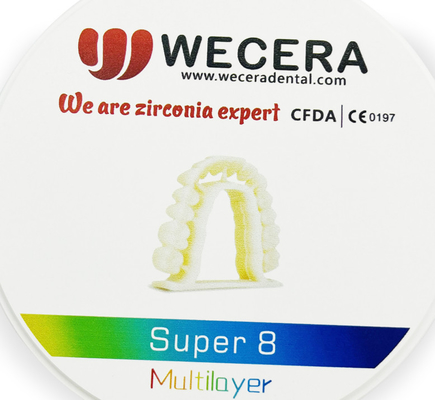 Multi-Functional 8-Layer Zircon Disc for Crown And Bridge Indication in 16 Vita Colors 3 Bleach Colors