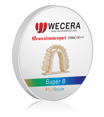6.0g/cm3 Sintering Density Multilayer Zirconia Disc for Amann Girrbach System in Dental Prosthetics Production