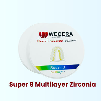 8-Layer Zirconia Dental Disc 10mm for Crown and Bridge