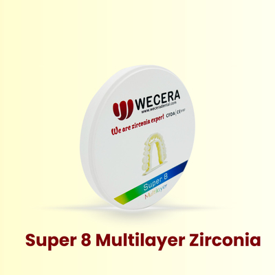 Multilayer Zirconia Block with A1-D4 Colors Density 6.0-6.3g/cm3 Chemical Solubility 100 μg/cm2