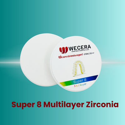 1200 Mpa Strength Multilayer Zirconia Disc Dental Lab Long Life Time 100 Years Ideal For Dental Prosthetics And Restorations
