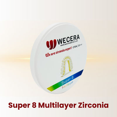 Strength 1200 Mpa Multilayer Zirconia Disc Smooth Surface Thickness Options 10mm 12mm 14mm 16mm 18mm 20mm 22mm 25mm Ideal for Dental Applications
