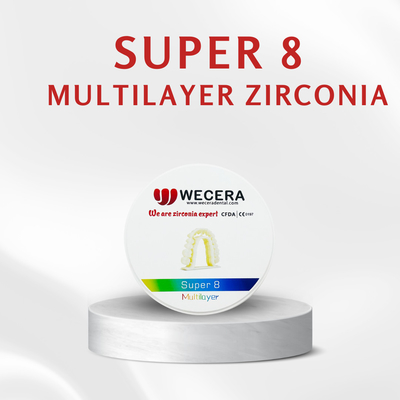 Amann Girrbach System Multilayer Zirconia Block Hardness 1200 HV Density 6.0-6.3g/cm3 for Dental Restoration