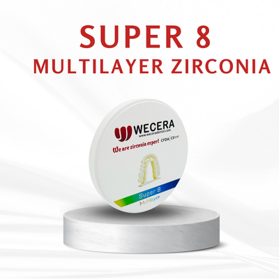 Amann Girrbach System Compatible Multilayer Zirconia Block in A1-D4 Colors with Density 6.0-6.3g/cm3