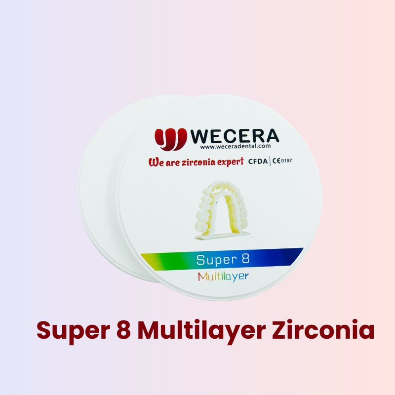 User Dental Lab Multilayer Zirconia Disc With 57% Translucency At Sintering Temperature 1500 Degree