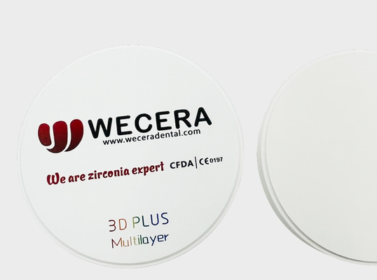 3D Multilayer A1 Yttria บล็อกเซรามิกเซอร์โคเนียเสถียร 95 * 20 มม. Wieland System